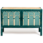 Комод для посуды из ротанга Felice Rattan Green варинант исполнения - 1 | Loft Concept в Кирове