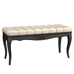 Банкетка из массива бука с бежевой обивкой из велюра Black Provence варинант исполнения - 1 | Loft Concept в Кирове