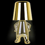 Настольная лампа фигурная золотого цвета с гладким абажуром Высота 19 см Sophia варинант исполнения - 1 | Loft Concept в Кирове