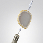 Бра с шарообразным плафоном из белого стекла с подвеской из камня Agatelle варинант исполнения - 6 | Loft Concept в Кирове