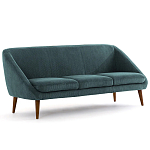 Трехместный диван с обивкой из велюра Belanger Sofa варинант исполнения - 2 | Loft Concept в Кирове