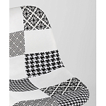 Пластиковый стул на ножках из массива бука Eames Черно-Белый Пэчворк варинант исполнения - 2 | Loft Concept в Кирове