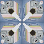 Плитка дизайнерская с узором Маска варинант исполнения - 1 | Loft Concept в Кирове