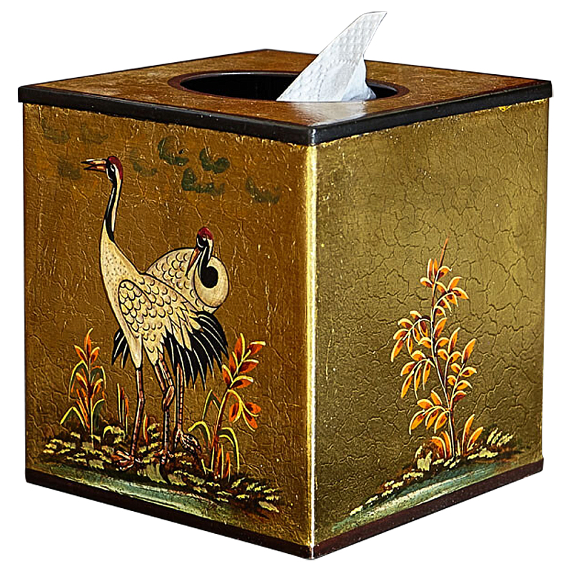 Салфетница в стиле Шинуазри Chinoiserie Gold Garden Tissue Box Золотой Мульти Салфетница в стиле Шинуазри Chinoiserie Gold Garden Tissue Box Золотой Мульти в Кирове | Loft Concept