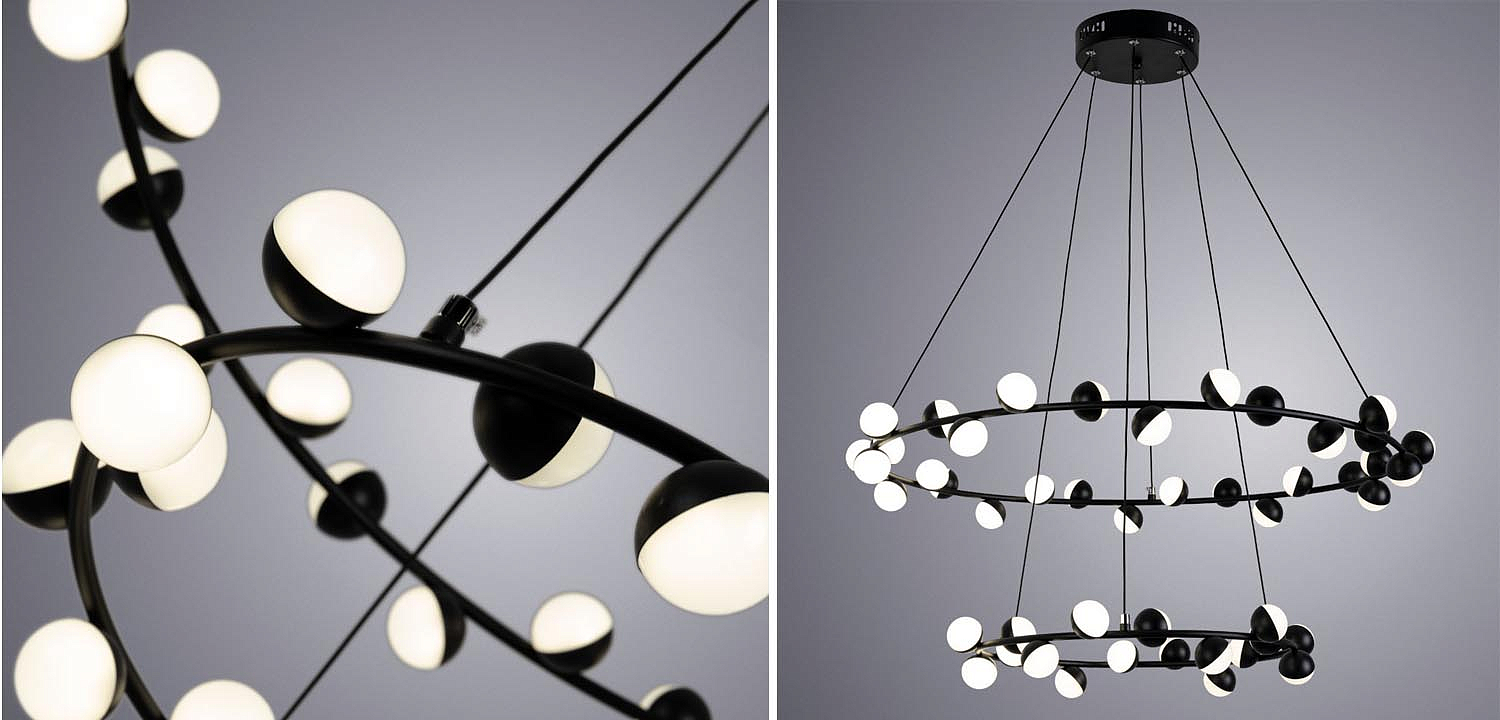 Люстра Vilelme Chandelier black double Люстра Vilelme Chandelier black double - Loft-Concept в Кирове