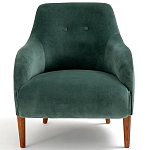 Кресло велюровое темно-зеленого цвета Diaspro Green Armchair варинант исполнения - 2 | Loft Concept в Кирове