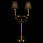 Настольная лампа на металлическом основании бронзового цвета с 4-мя черными конусовидными абажурами Dignity варинант исполнения - 2 | Loft Concept в Кирове