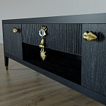 TV-тумба Дизайнерская Elsa Dreams Black варинант исполнения - 2 | Loft Concept в Кирове