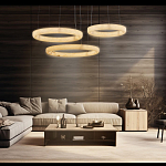 Люстра с 3-мя кольцами из натурального камня Minerals of Light варинант исполнения - 3 | Loft Concept в Кирове