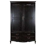 Шкаф черный с двумя дверцами и 4-мя ящиками Vintage  варинант исполнения - 1 | Loft Concept в Кирове