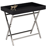 Стол сервировочный кожаный с декором в виде золотистой фигуркой лося Embodiment of Style варинант исполнения - 1 | Loft Concept в Кирове