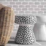 Дизайнерский журнальный стол белый в чёрный горох Gefan варинант исполнения - 1 | Loft Concept в Кирове