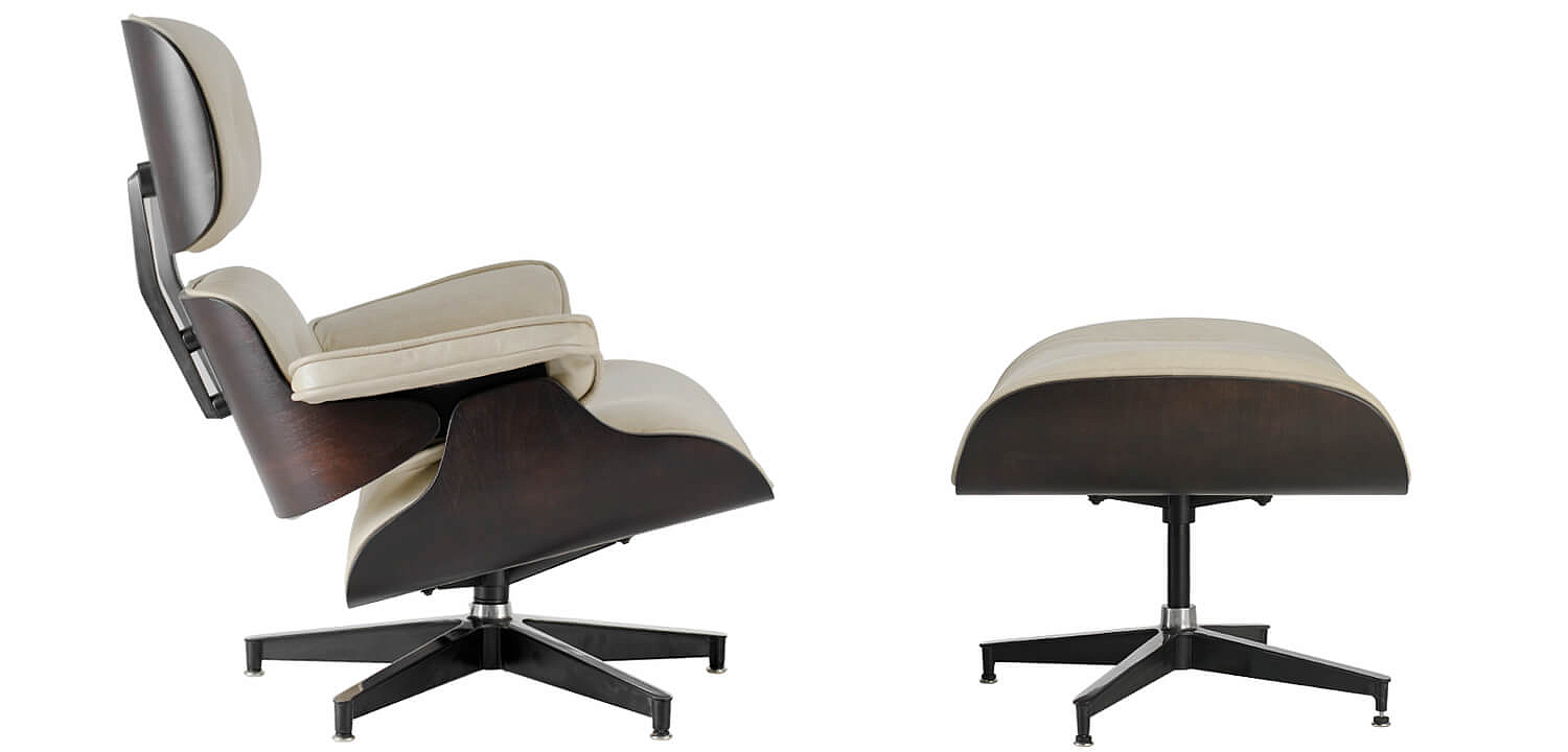 Кресло Eames Lounge Chair & Ottoman cream Кресло Eames Lounge Chair & Ottoman cream - Loft-Concept в Кирове