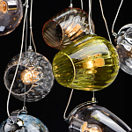 Люстра каскадная с 9-ю разноцветными стеклянными плафонами Kaleido варинант исполнения - 13 | Loft Concept в Кирове