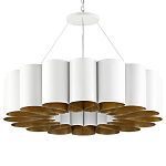 Люстра круглая фактурная в сочетании белого и золотого цвета Wide Stripes of Ribbon варинант исполнения - 4 | Loft Concept в Кирове