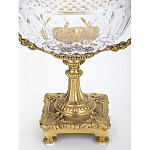 Чаша из рельефного стекла прозрачного цвета на бронзовой подставке Eden Garden варинант исполнения - 3 | Loft Concept в Кирове