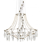 Люстра подвесная из металла с хрустальными прозрачными подвесками Quasar 81 варинант исполнения - 1 | Loft Concept в Кирове