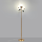 Торшер с 2-мя фигурками птиц на изогнутых прозрачных трубках Ganthea варинант исполнения - 2 | Loft Concept в Кирове