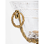 Чаша из рельефного стекла прозрачного цвета на бронзовой подставке Eden Garden варинант исполнения - 2 | Loft Concept в Кирове