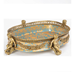 Чаша с орнаментом на ножках в виде бронзовых ангелов Eden Garden варинант исполнения - 2 | Loft Concept в Кирове