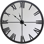 Часы настенные зеркальные с чёрным металлическим циферблатом Mirror Tower Clock варинант исполнения - 1 | Loft Concept в Кирове