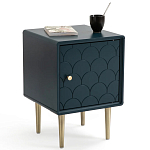 Тумба с одной дверцей Scale Ornament Blue Nightstand варинант исполнения - 1 | Loft Concept в Кирове