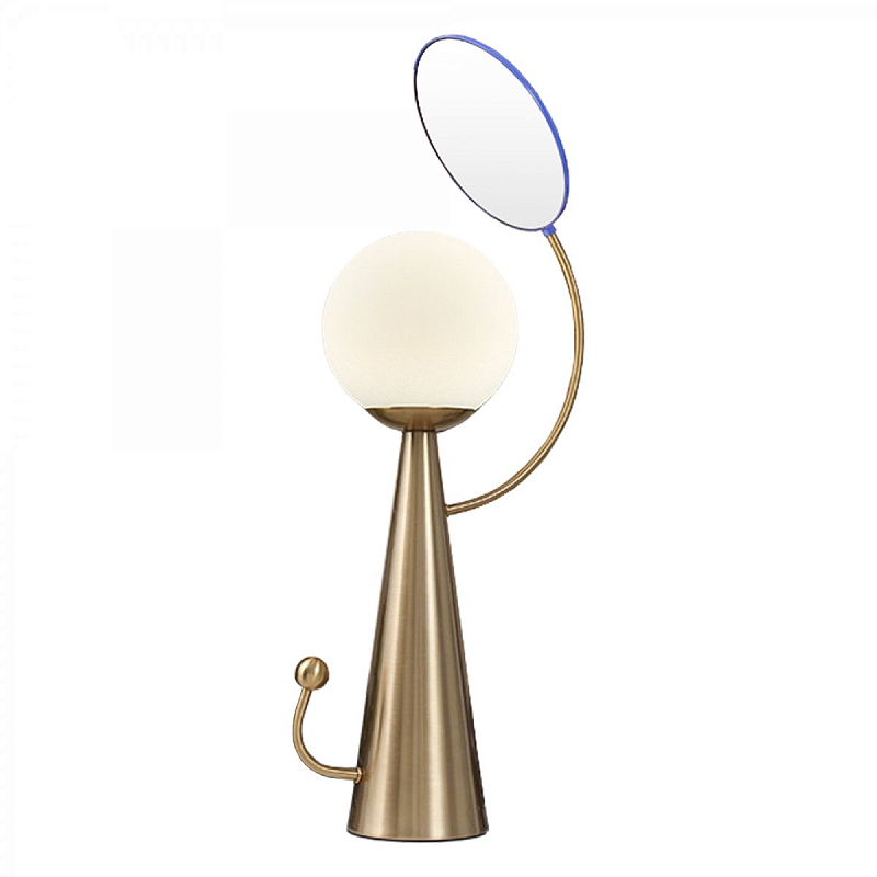 Настольная лампа SACHI SACHA TABLE LAMP Brass Белый Латунь Синий Настольная лампа SACHI SACHA TABLE LAMP Brass Белый Латунь Синий в Кирове | Loft Concept