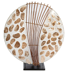 Настольная лампа из перламутра и дерева на подставке Indonesian Shell варинант исполнения - 3 | Loft Concept в Кирове