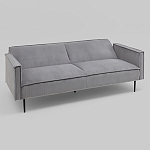 Диван современный вельветовый прямой Worcester Серый варинант исполнения - 4 | Loft Concept в Кирове