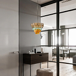 Люстра конусовидная с каскадом из разноцветных круглых подвесов Key Lustar варинант исполнения - 4 | Loft Concept в Кирове