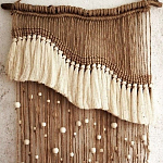 Дизайнерское Панно Дюна Макраме из нитей и бусин Wall Panel Dune варинант исполнения - 1 | Loft Concept в Кирове