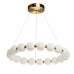 Люстра круглая с матовыми белыми шарами PEARLS Suspension варинант исполнения - 2 | Loft Concept в Кирове