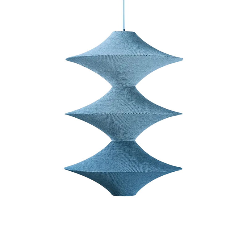Подвесной вязаный голубой светильник «Звезда Востока 03» Голубой в Кирове | Loft Concept 