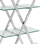 Стеллаж со стеклянными полками на стальном каркасе X-ray варинант исполнения - 3 | Loft Concept в Кирове