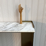 Консоль прямоугольная с основанием чёрного и золотого цвета Wrap варинант исполнения - 3 | Loft Concept в Кирове