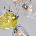 Люстра каскадная с 9-ю разноцветными стеклянными плафонами Kaleido варинант исполнения - 7 | Loft Concept в Кирове