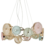 Люстра с плафонами из разноцветного стекла Glass Peonies варинант исполнения - 1 | Loft Concept в Кирове