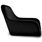 Барный стул со спинкой и подлокотниками на 4-х металлических ножках Douglas Rhombus Черный Велюр варинант исполнения - 2 | Loft Concept в Кирове