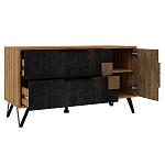 ТВ-тумба с  2-мя ящиками и закрытыми полками Stone Effect варинант исполнения - 4 | Loft Concept в Кирове