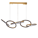 Люстра подвесная золотая в форме изогнутых колец Curved Rings варинант исполнения - 1 | Loft Concept в Кирове