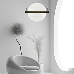 Светодиодный подвесной светильник круглой формы с металлическим черным каркасом Marble Glow варинант исполнения - 6 | Loft Concept в Кирове