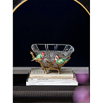 Чаша квадратная из прозрачного стекла с фигурками разноцветных птиц Eden Garden варинант исполнения - 2 | Loft Concept в Кирове