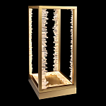 Настольная лампа прямоугольная с декоративными элементами в виде кристаллов Smooth Shine варинант исполнения - 1 | Loft Concept в Кирове