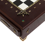 Шахматы в ларце из натуральных камней Долерит Малахит Мрамор Decorative Thematic Chess Русь варинант исполнения - 5 | Loft Concept в Кирове