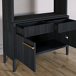 Стеллаж Primo с ящиками Черный дуб  варинант исполнения - 6 | Loft Concept в Кирове