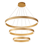 Люстра подвесная светодиодная с тремя золотистыми кольцами Ring Horizontal варинант исполнения - 1 | Loft Concept в Кирове