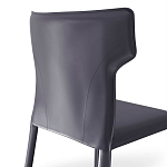 Стул серый из искуственной кожи на 4-х ножках Enigma Gray варинант исполнения - 2 | Loft Concept в Кирове