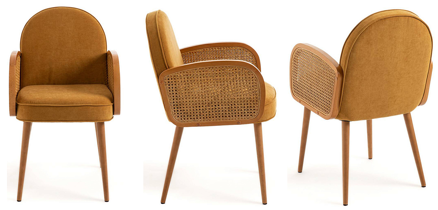 Стул Morten Wicker Mustard Chair Стул Morten Wicker Mustard Chair - Loft-Concept в Кирове