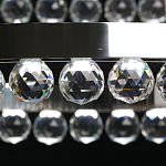 Люстра с тремя кольцами цвета хром и прозрачными хрустальными шарами по периметру Sacramento Transparent Balls Chandelier варинант исполнения - 6 | Loft Concept в Кирове