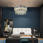 Круглая люстра с хрустальными подвесками на золотистом каркасе Gorgeous Crystal Light варинант исполнения - 14 | Loft Concept в Кирове